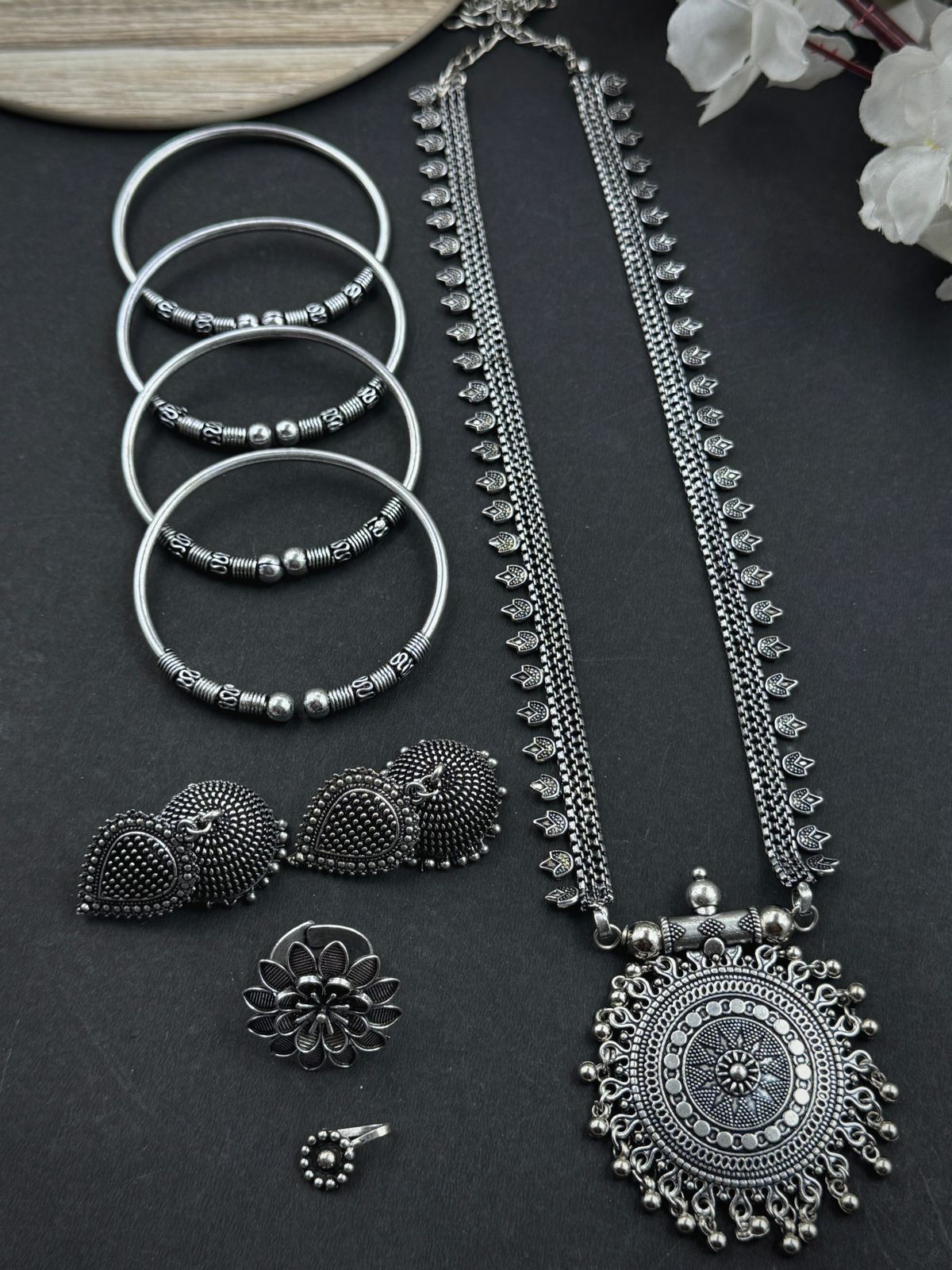 UNIQUE OXIDISED JEWELLERY SET COMBO