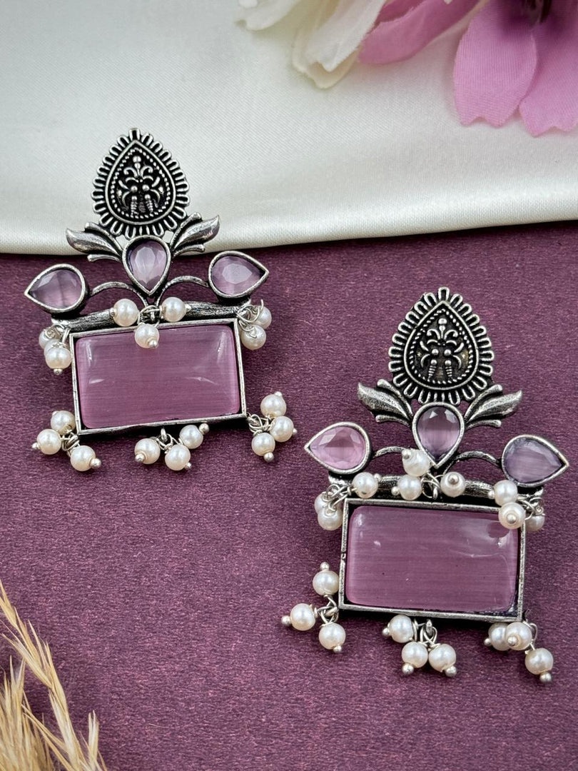 Aisha Stud Stone Earrings