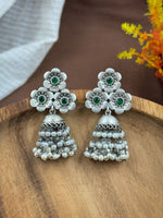 Load image into Gallery viewer, Charmi Jhumka Stone Earrings