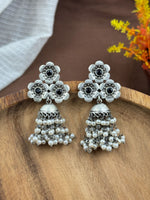 Load image into Gallery viewer, Charmi Jhumka Stone Earrings
