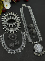 Load image into Gallery viewer, 7 Piece Flower Oxidised Jewellery Set Combo