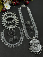 Load image into Gallery viewer, 7 Piece Flower Oxidised Jewellery Set Combo