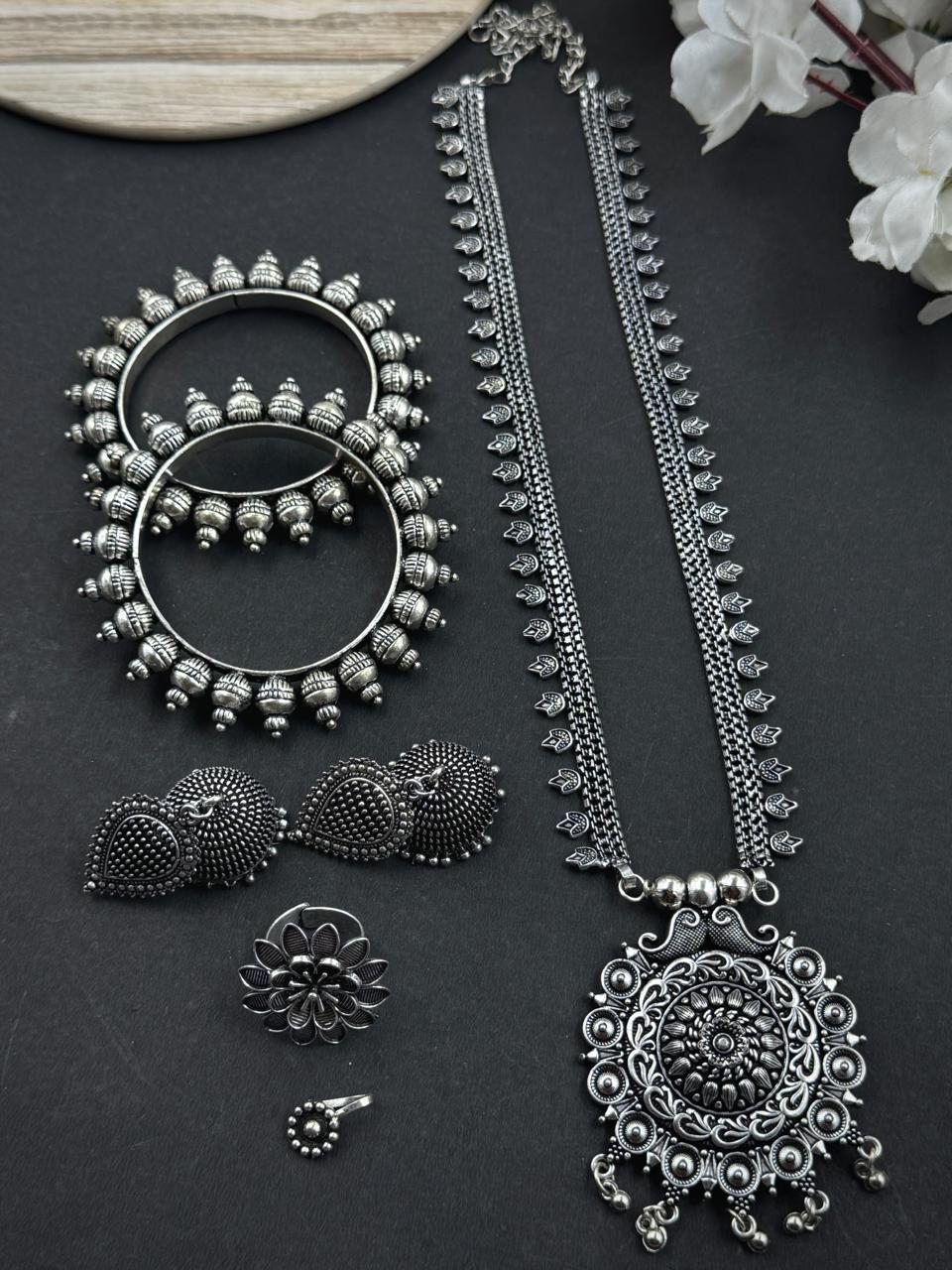 MAHI OXIDISED JEWELLERY SET COMBO