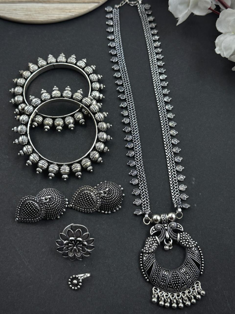 MAHI OXIDISED JEWELLERY SET COMBO