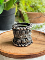 Load image into Gallery viewer, SHRIYA SILVER LOOKLIKE BANGLE STACK