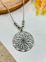 Load image into Gallery viewer, OXIDISED SILVER DESIGNER CHAIN PENDANT