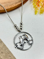 Load image into Gallery viewer, OXIDISED SILVER DESIGNER CHAIN PENDANT