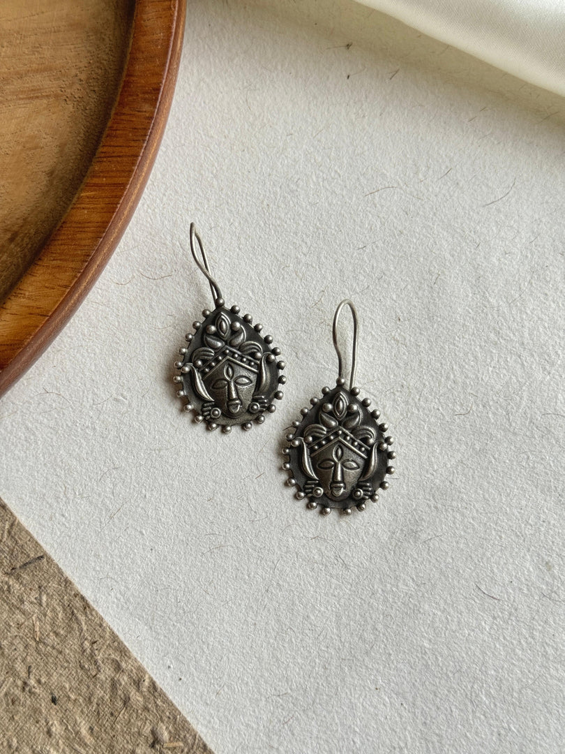 DEVI SILVER LOOKALIKE STUD EARRINGS
