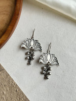 Load image into Gallery viewer, LOTUS SILVER LOOKALIKE DANGLER EARRINGS