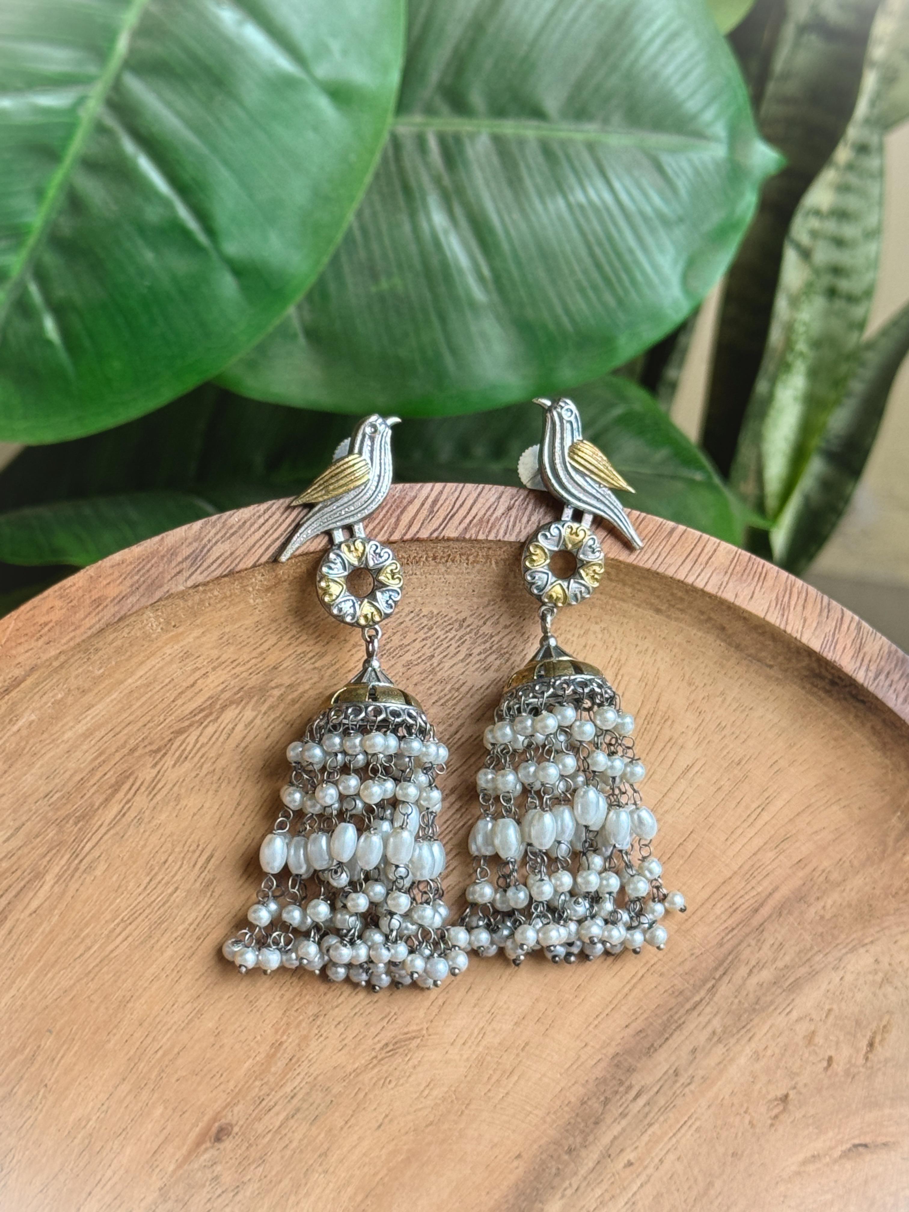 ROBIN OXIDISED JHUMKA EARRINGS