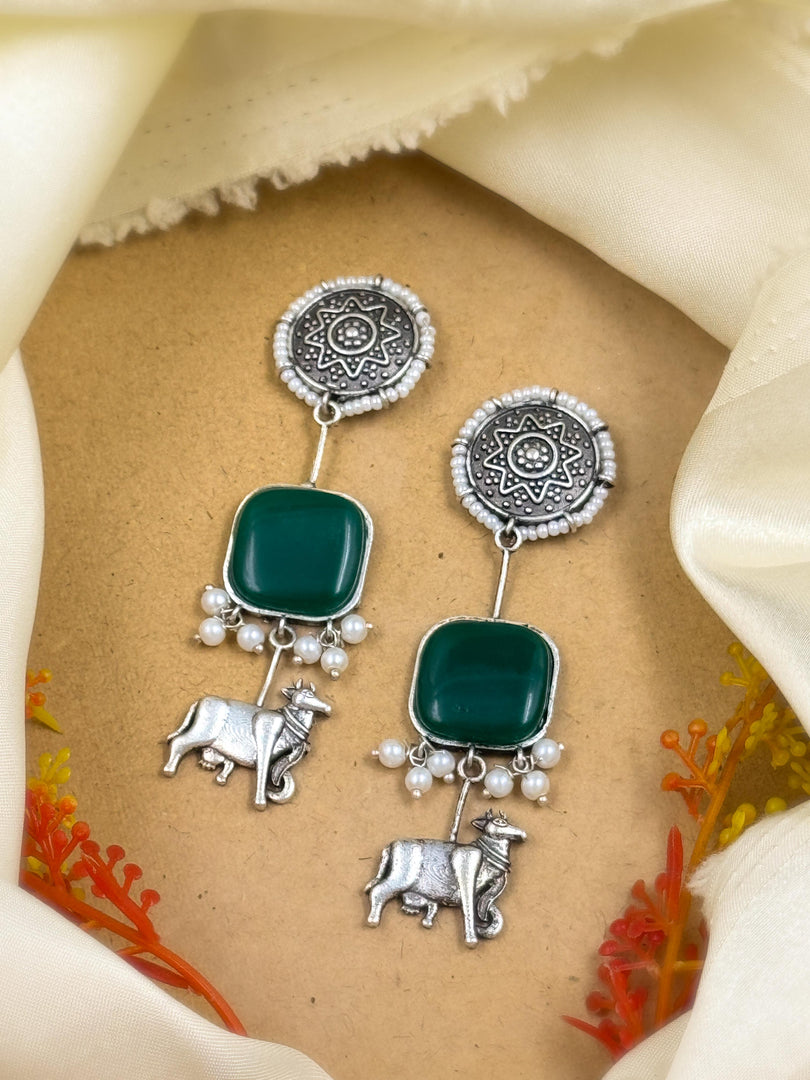 NANDINI OXIDISED DANGLER EARRINGS