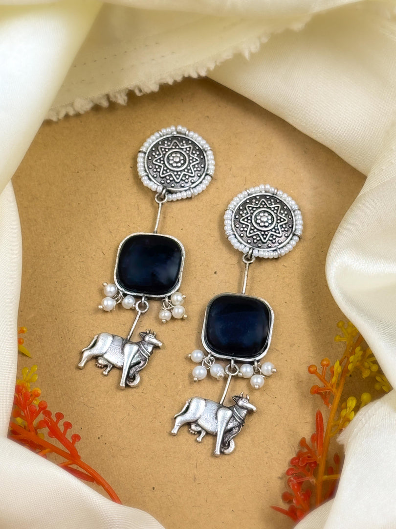 NANDINI OXIDISED DANGLER EARRINGS