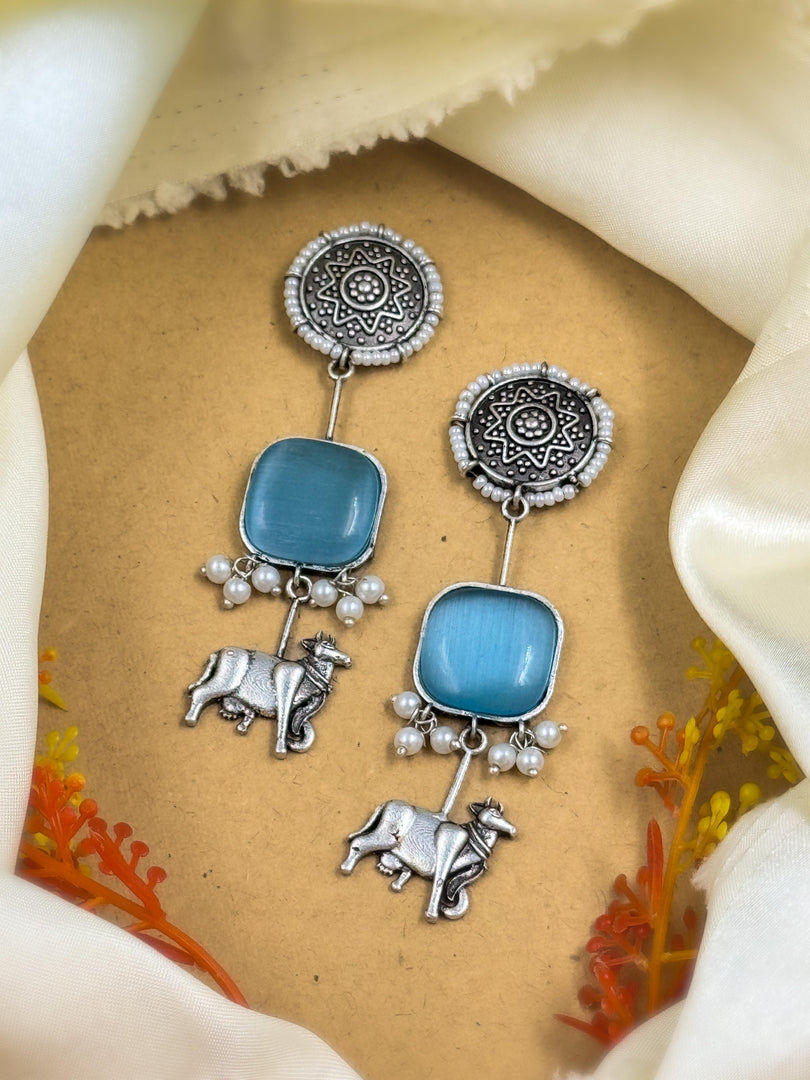 NANDINI OXIDISED DANGLER EARRINGS