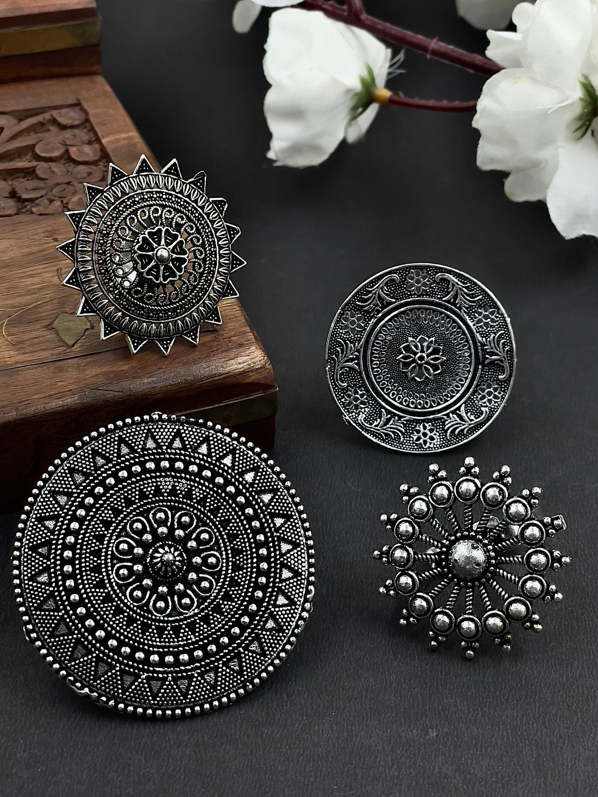 ADITI OXIDISED RINGS COMBO