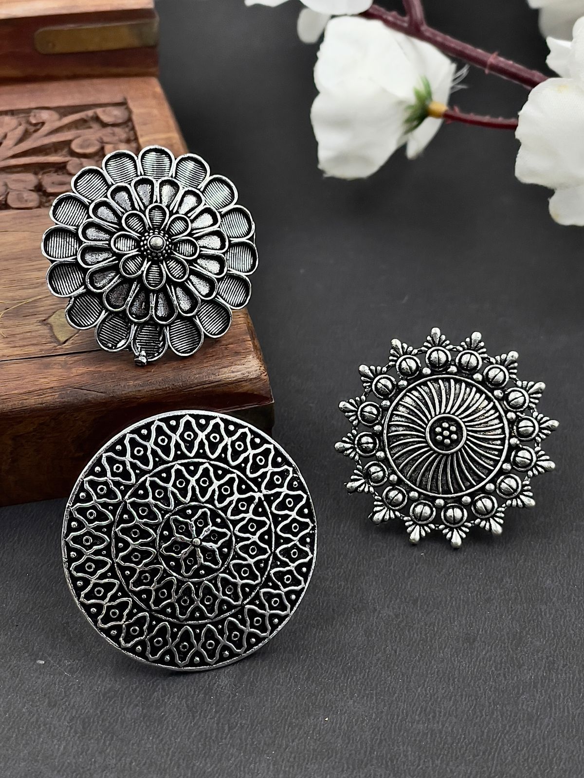 MOHINI OXIDISED RINGS COMBO