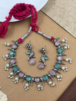 Load image into Gallery viewer, KRITI STONE NECKLACE SET