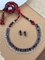 Load image into Gallery viewer, Vedika Stone Necklace Set