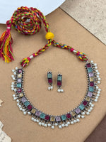 Load image into Gallery viewer, Vedika Stone Necklace Set
