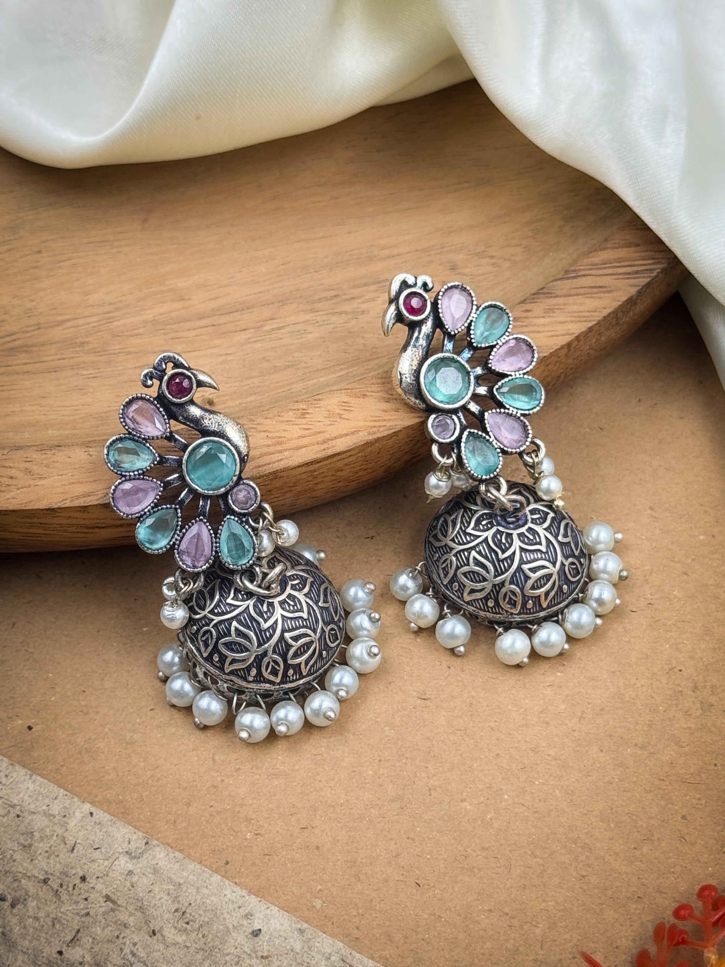 TWISHA STONE JHUMKA EARRINGS