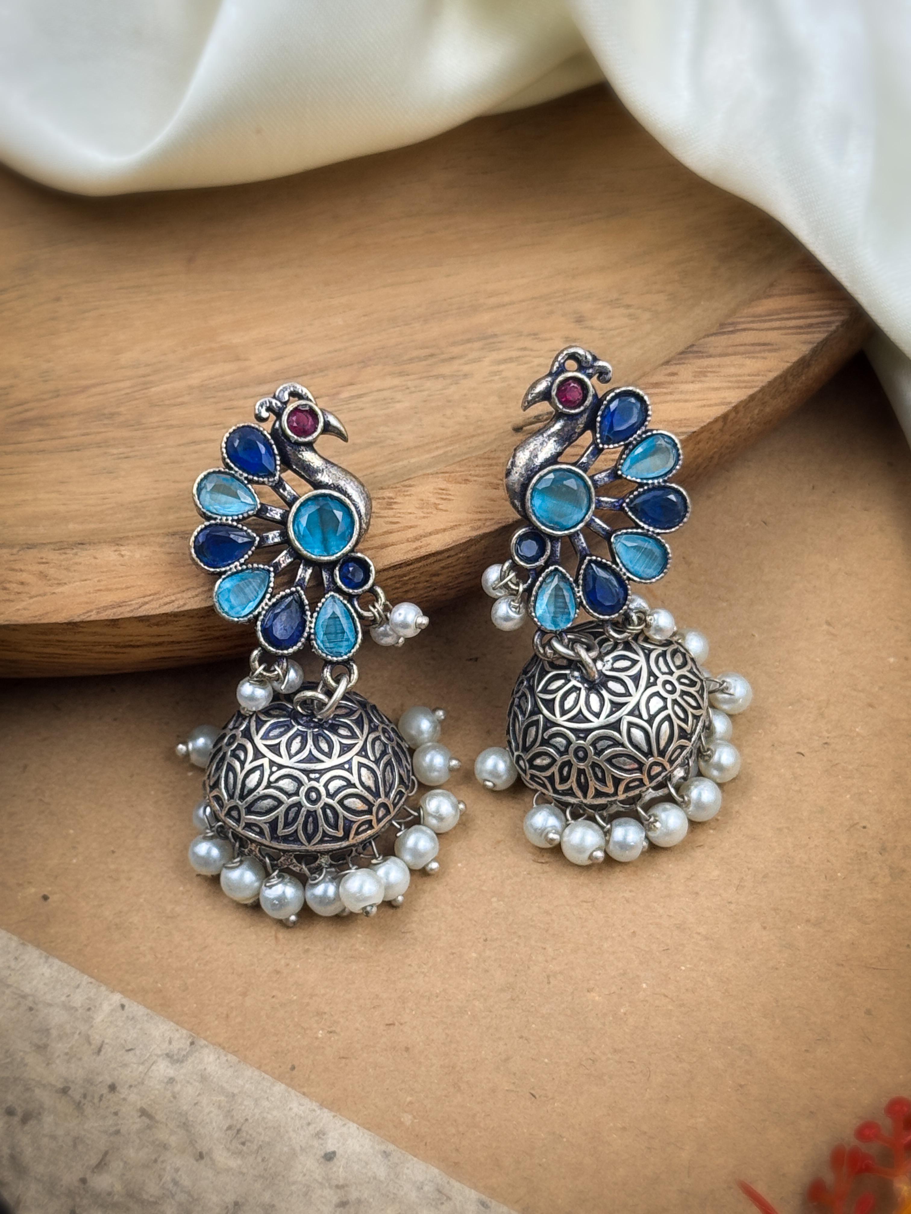 TWISHA STONE JHUMKA EARRINGS