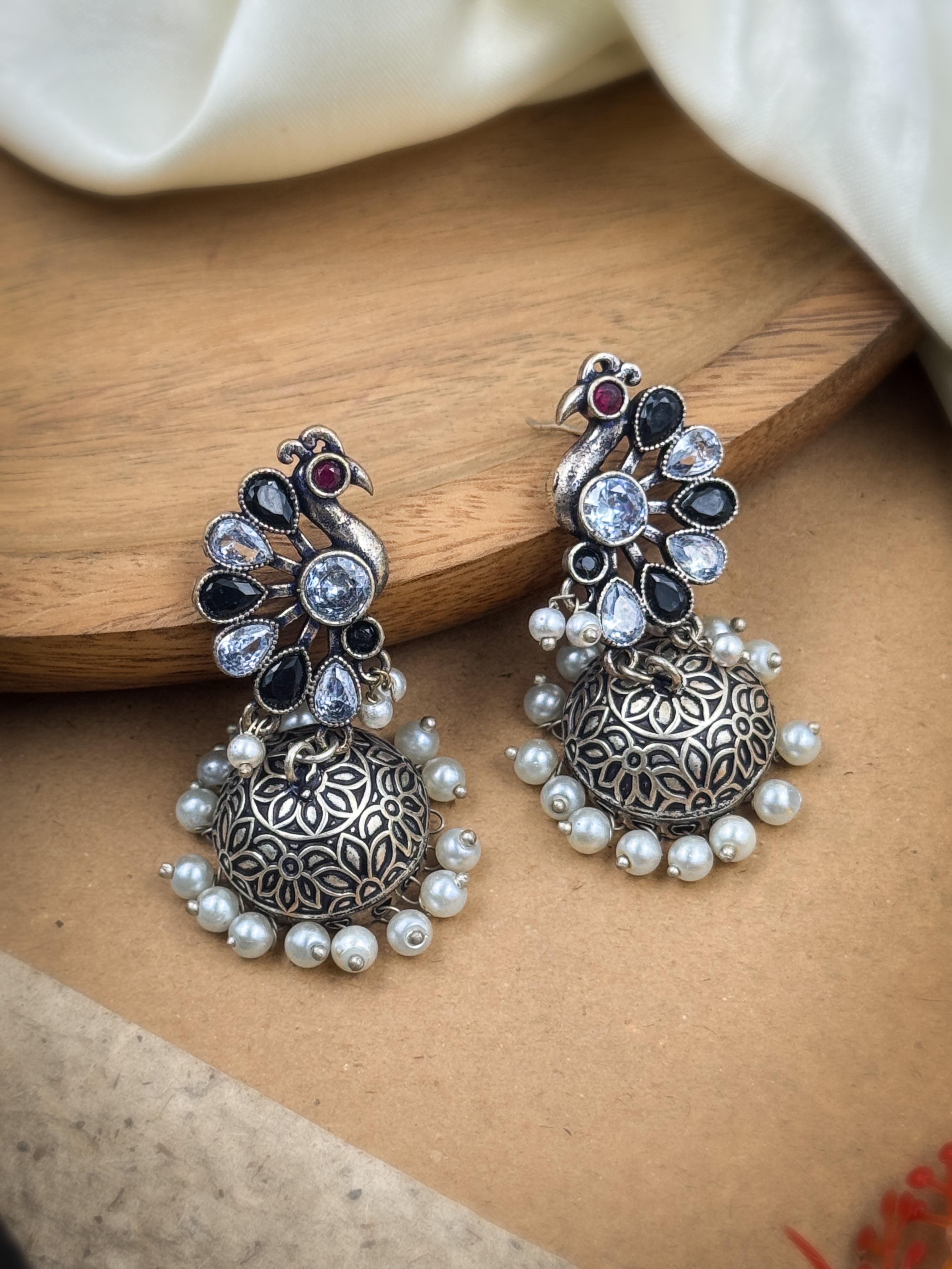 TWISHA STONE JHUMKA EARRINGS