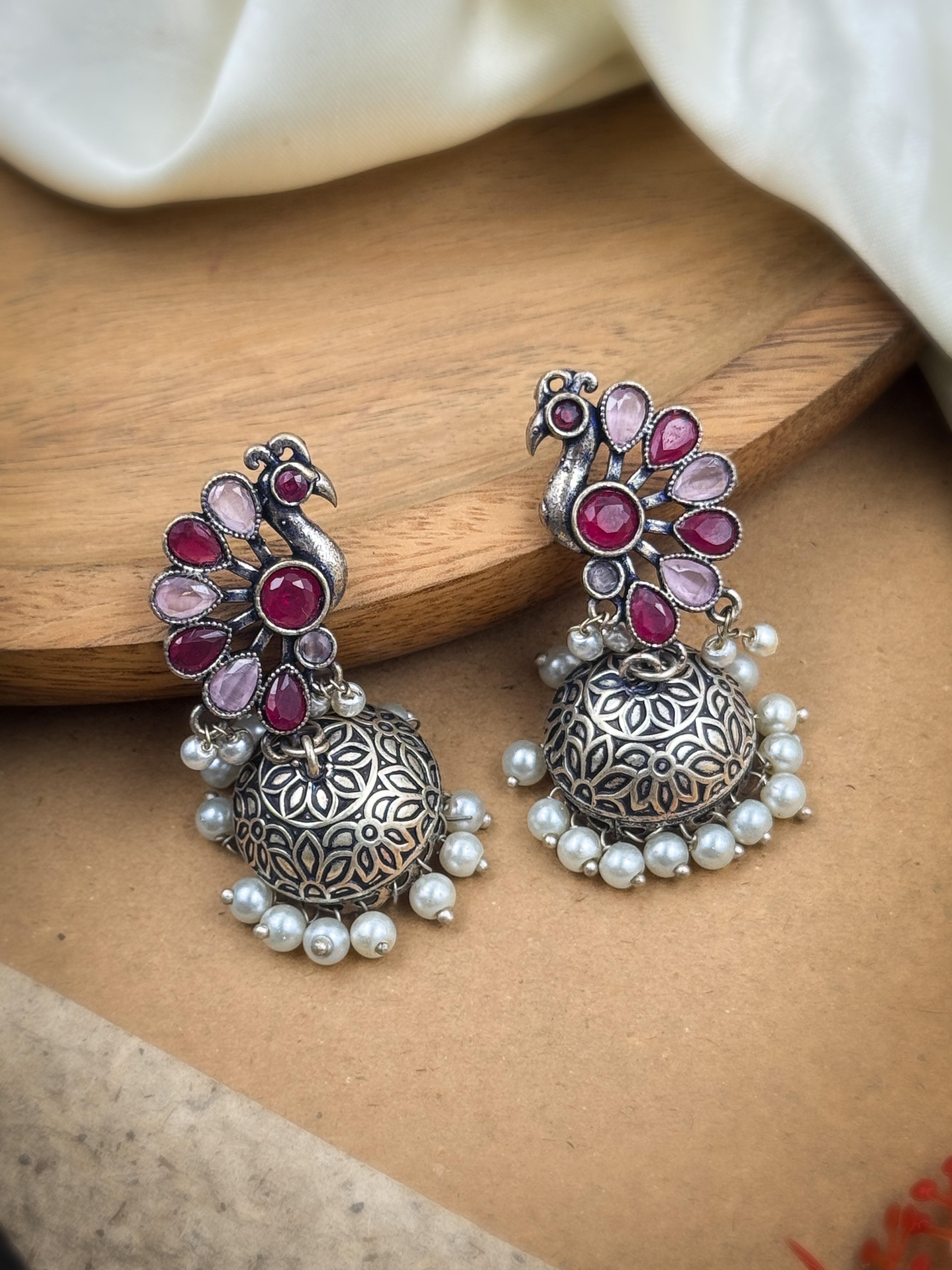 TWISHA STONE JHUMKA EARRINGS