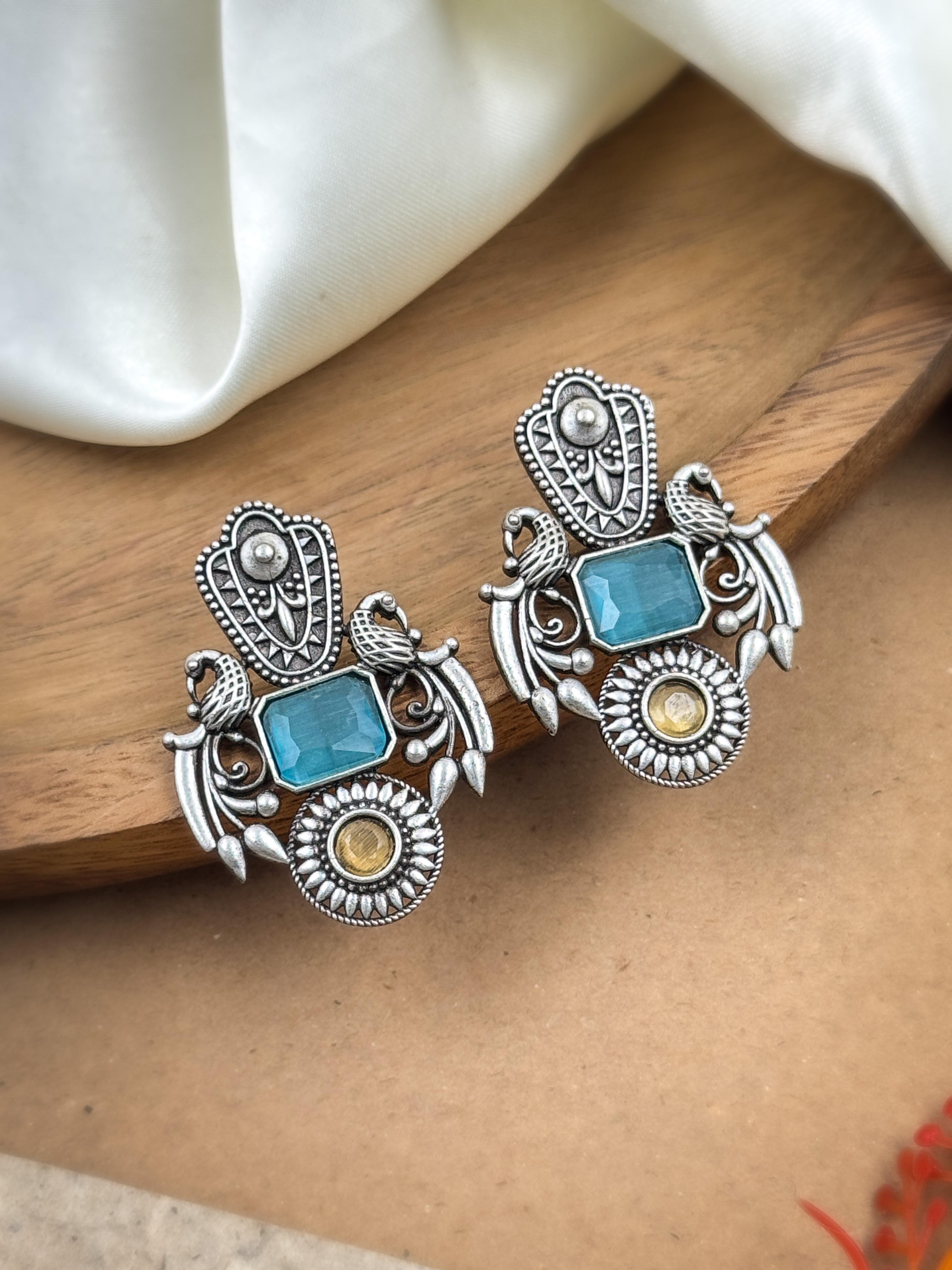 MISHTI STONE STUD EARRINGS