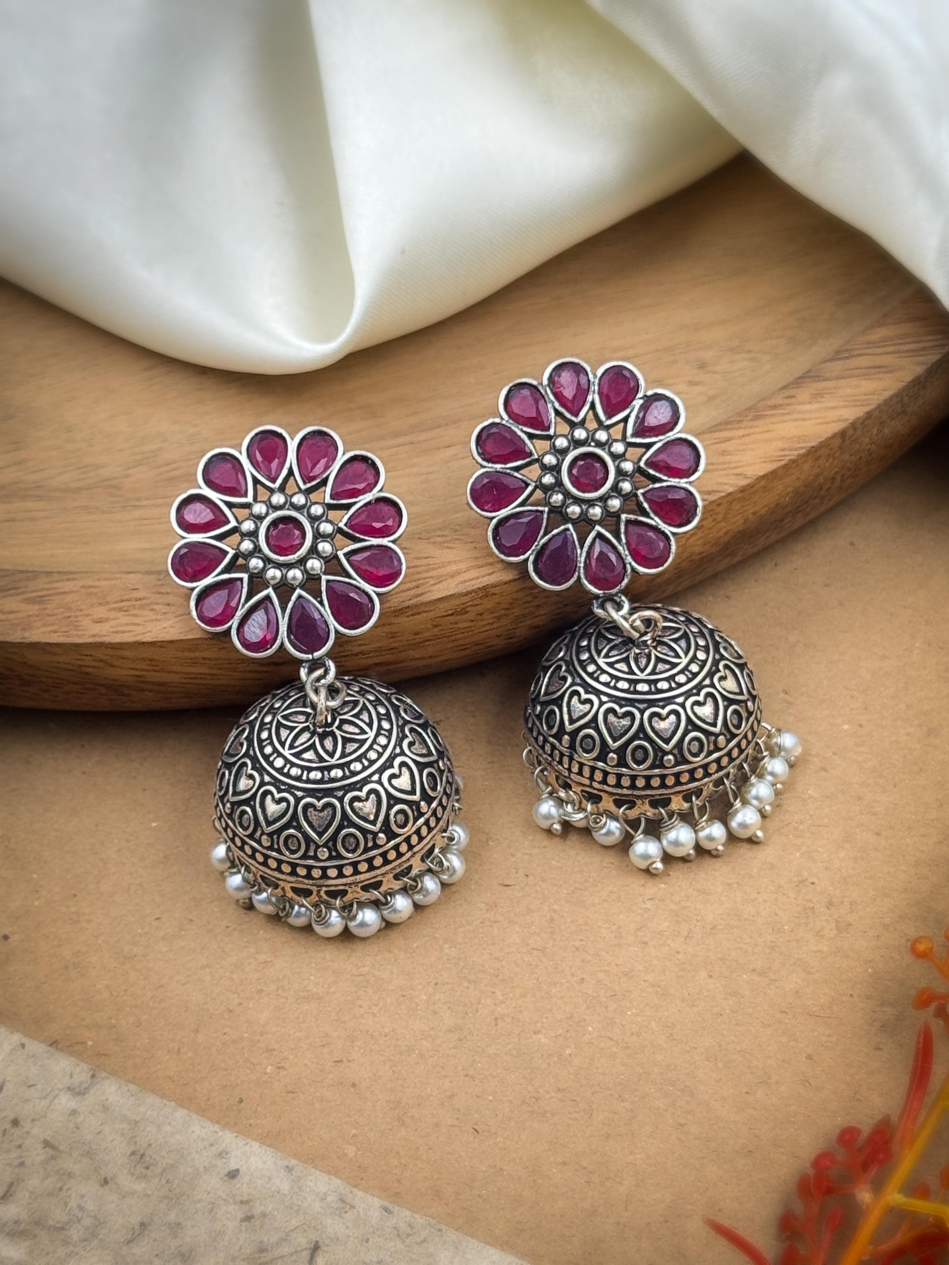 VIHANA STONE JHUMKA EARRINGS