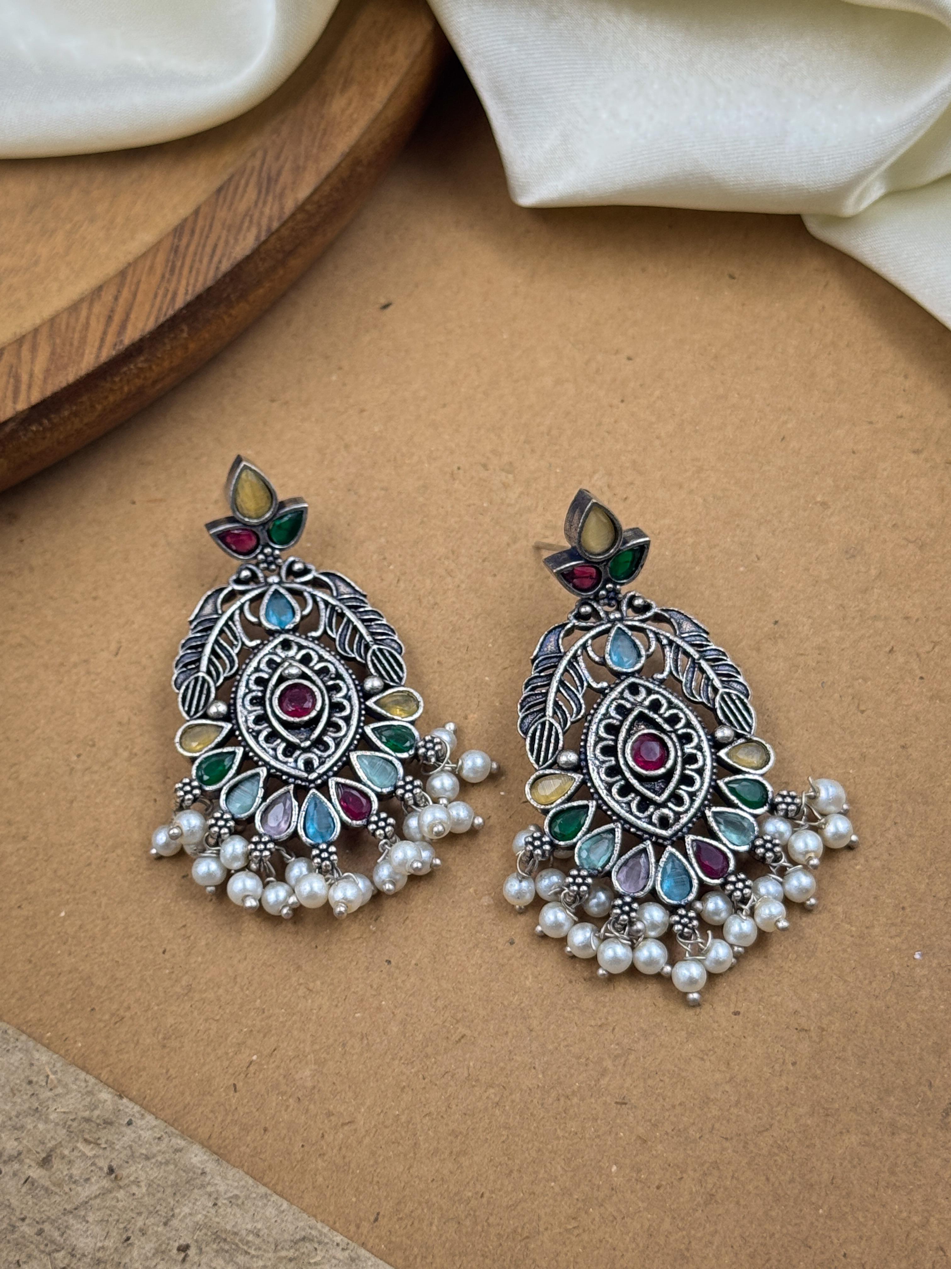 MANYA STONE DANGLER EARRINGS