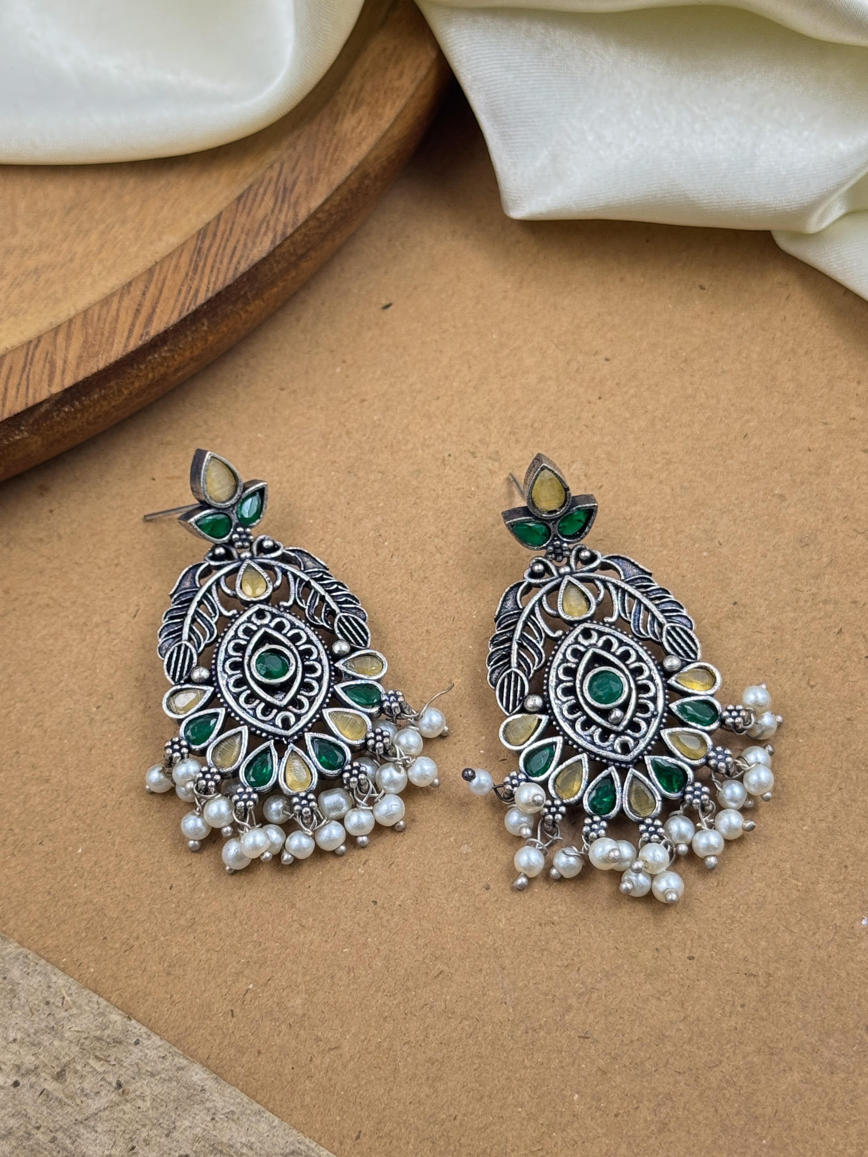 MANYA STONE DANGLER EARRINGS