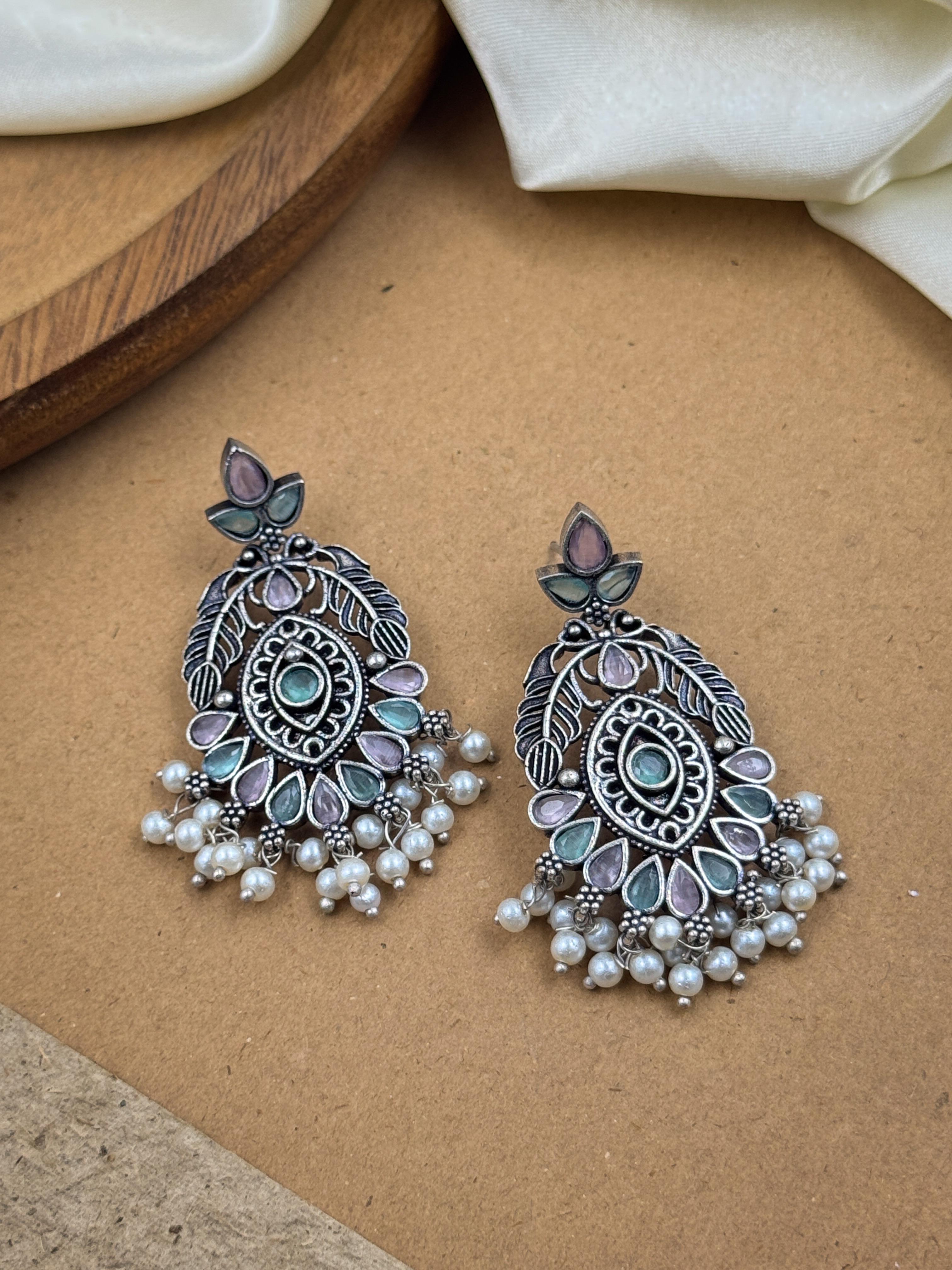 MANYA STONE DANGLER EARRINGS