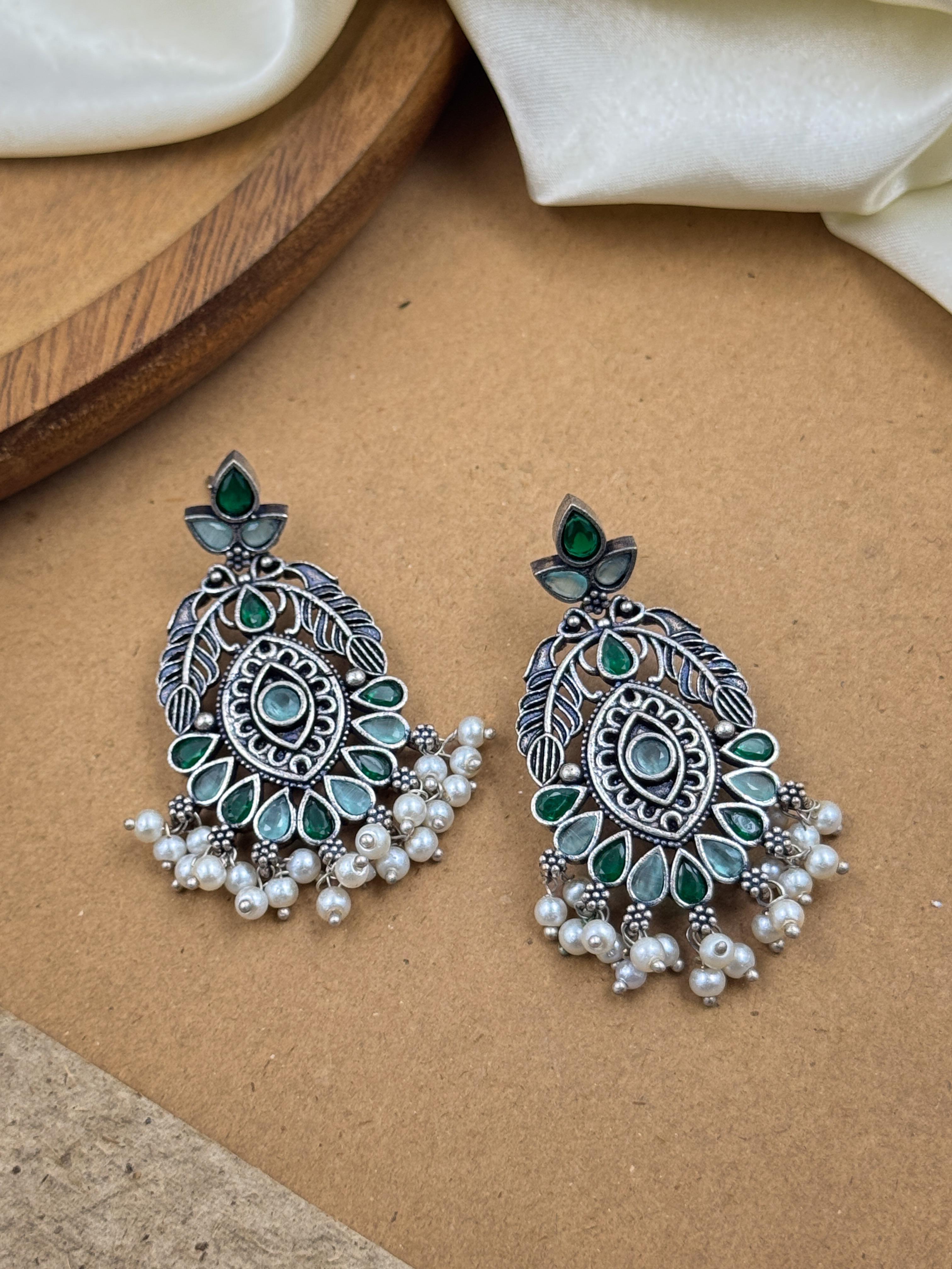 MANYA STONE DANGLER EARRINGS