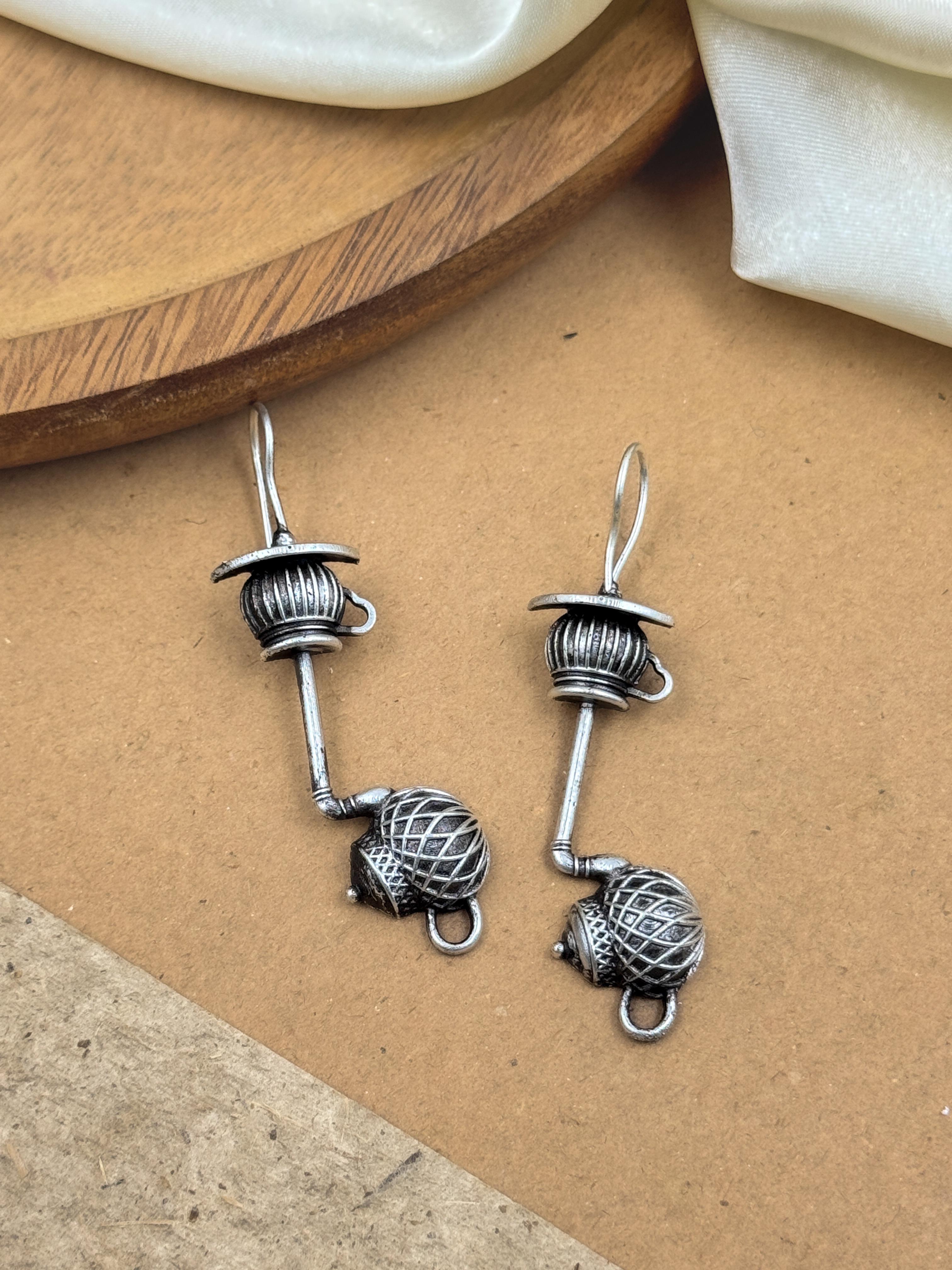 KETTLE SILVER LOOKALIKE EARRINGS