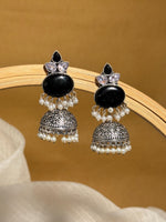 Load image into Gallery viewer, Anya Jhumka Stone Earrings