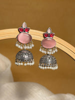 Load image into Gallery viewer, Anya Jhumka Stone Earrings
