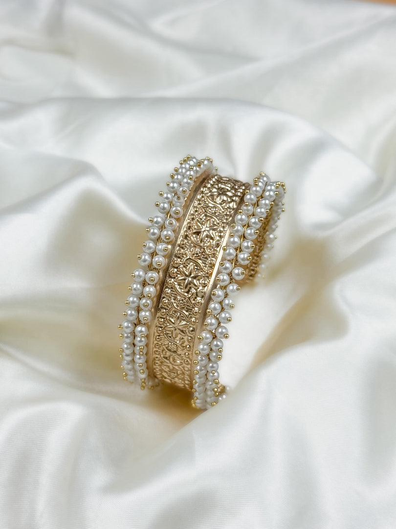 Designer Ethnic Handmade Kada With Pearl