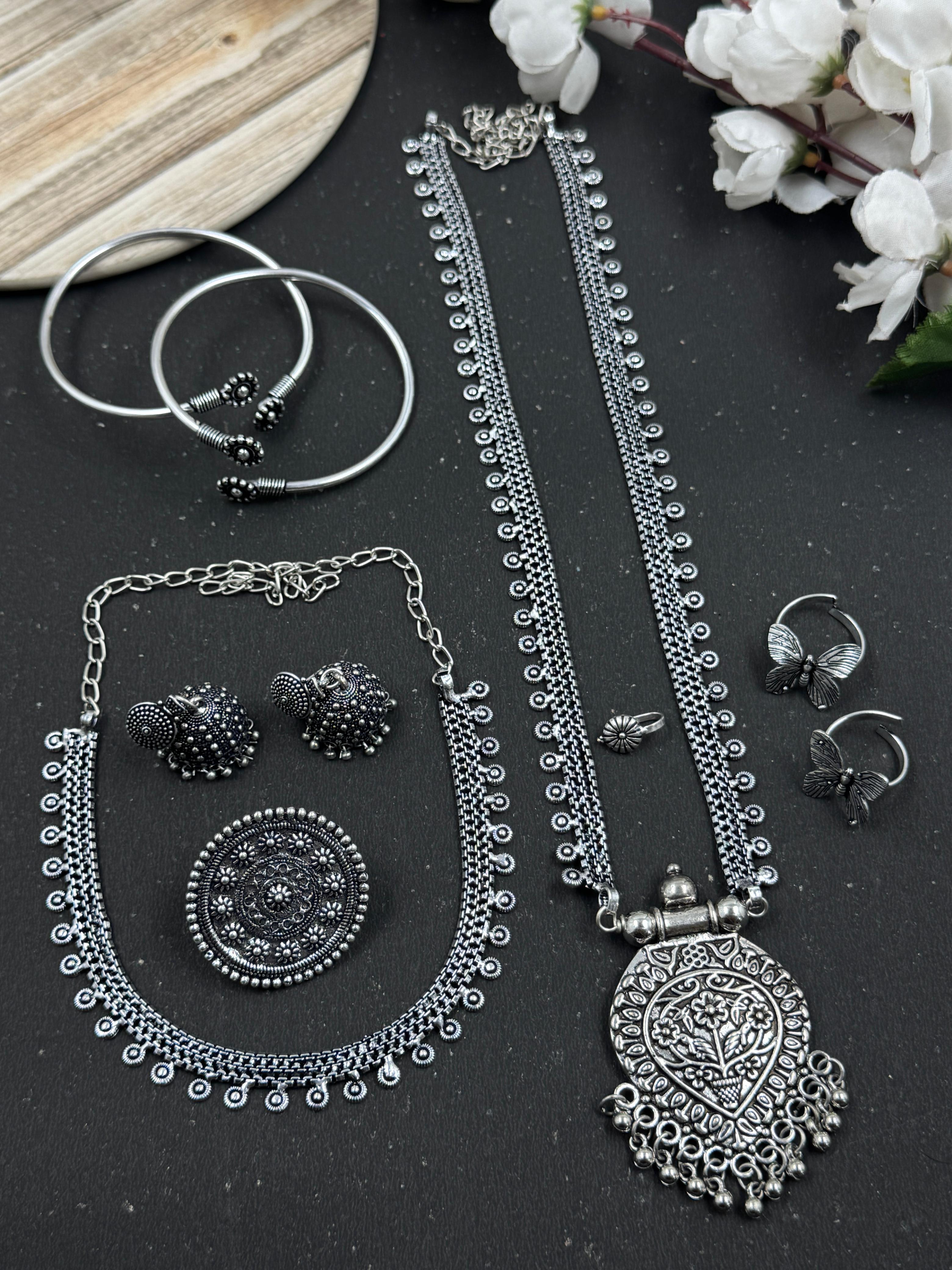 PAKHI 7 PIECE CHAIN PENDANT JEWELLERY SET COMBO