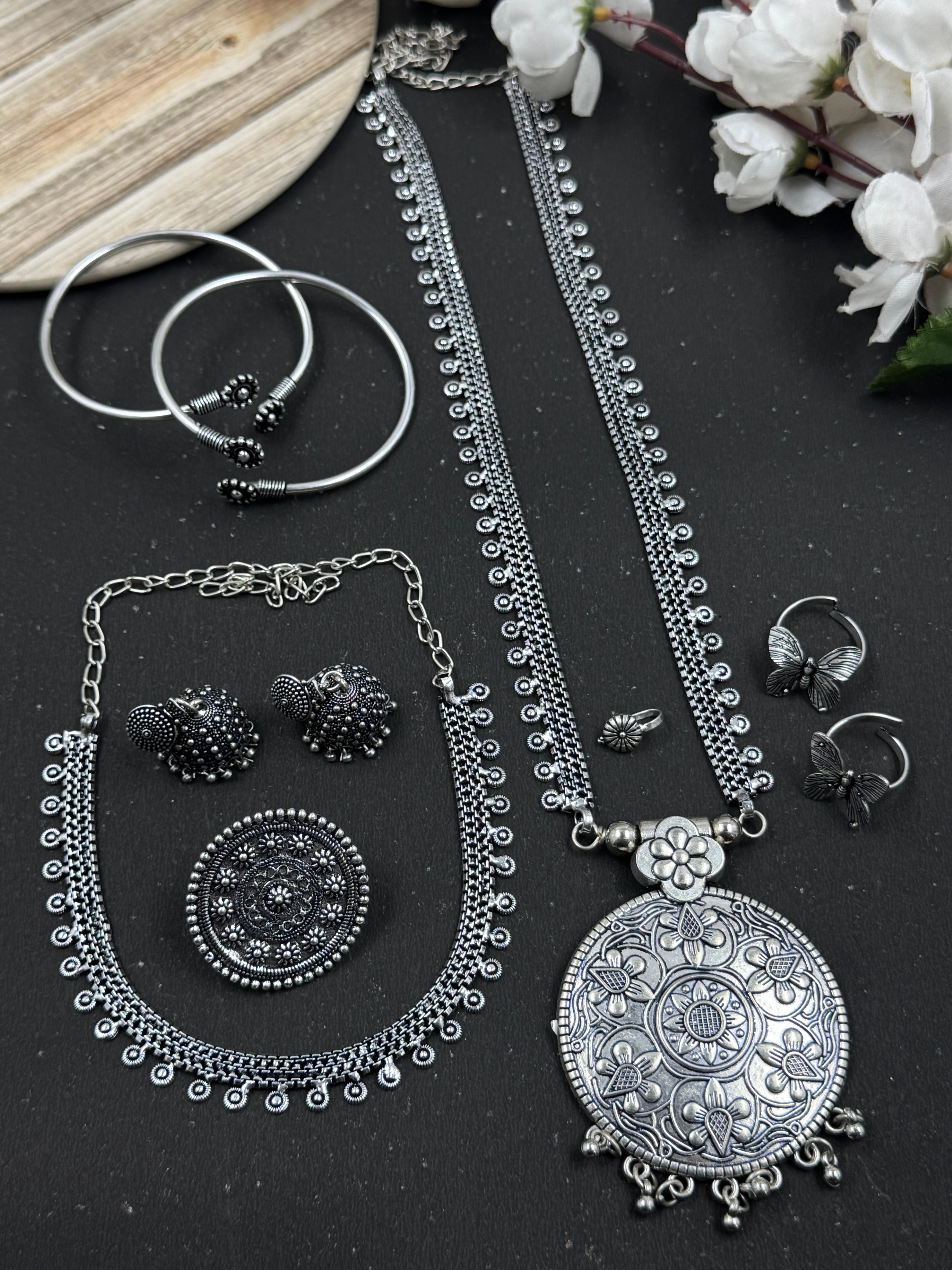 PAKHI 7 PIECE CHAIN PENDANT JEWELLERY SET COMBO