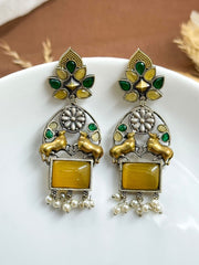 Nandi Dual-Tone Earrings