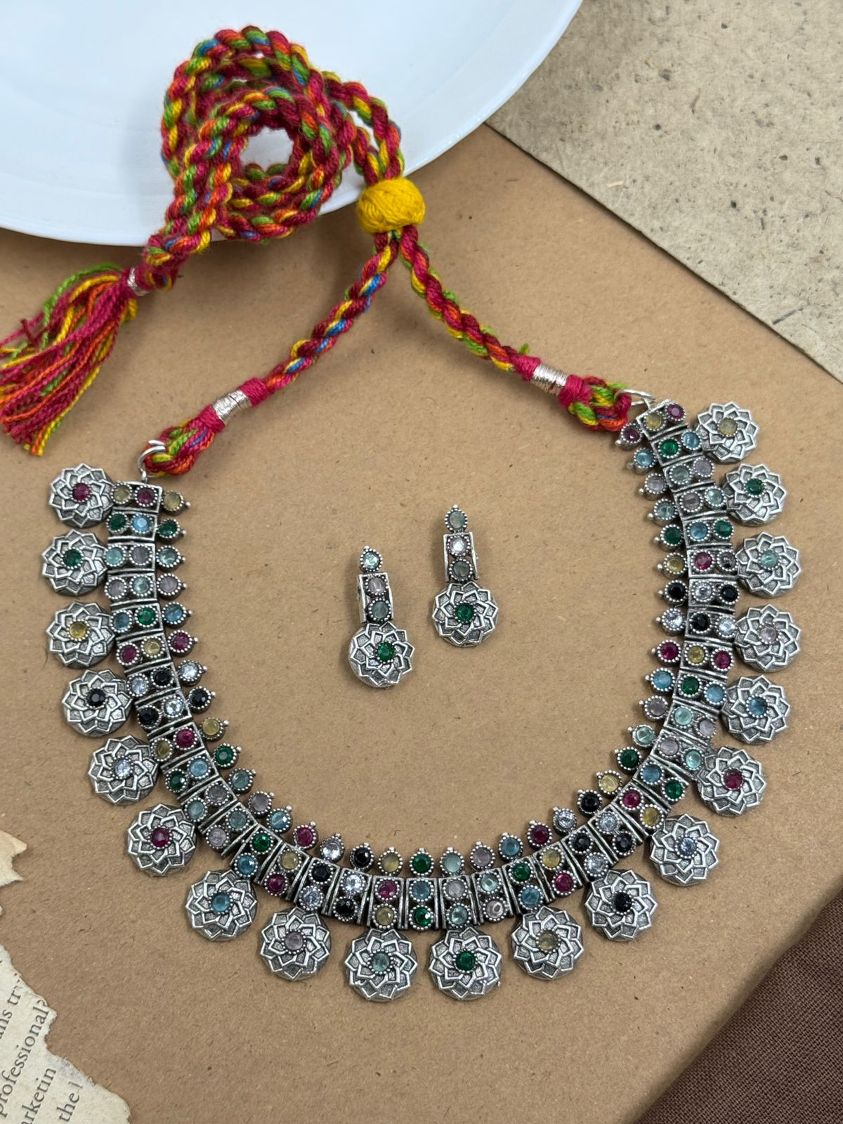 PRISHA STONE NECKLACE SET