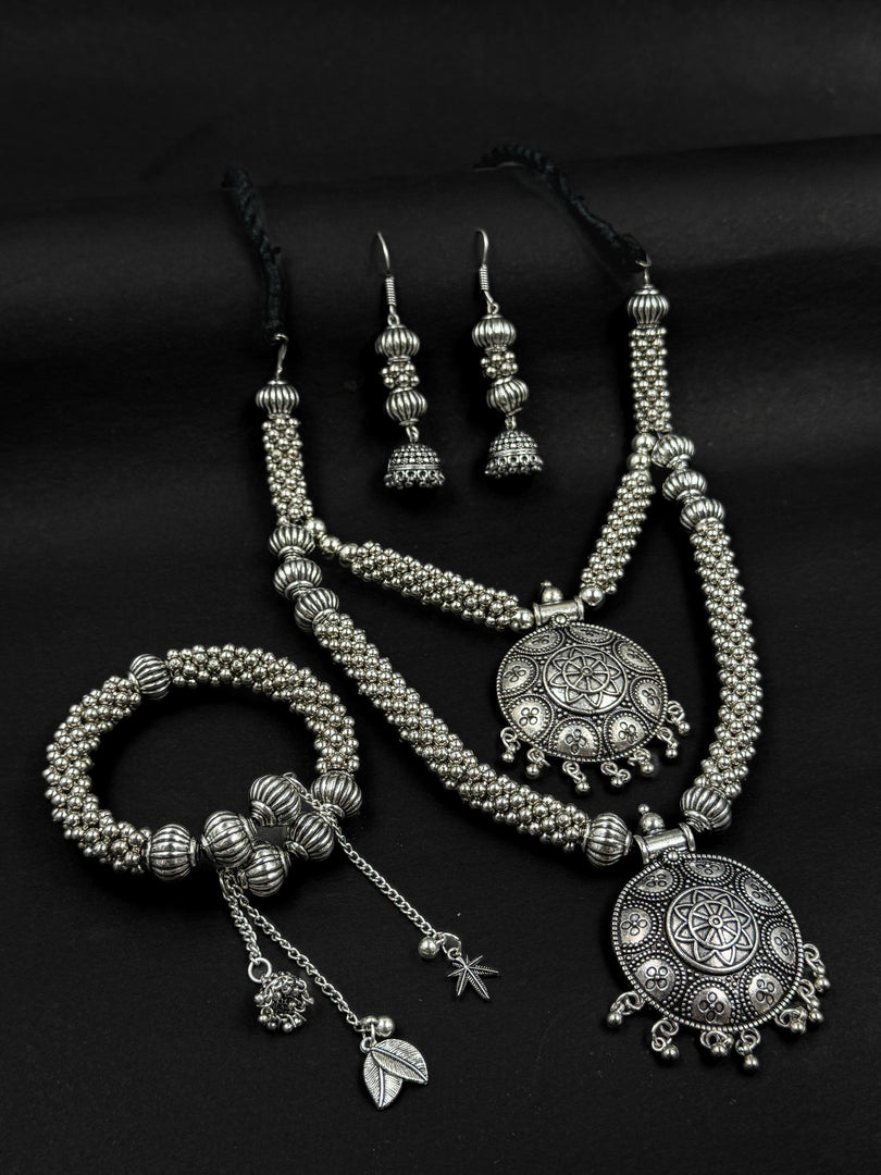 TANYA OXIDISED JEWELLERY SET COMBO