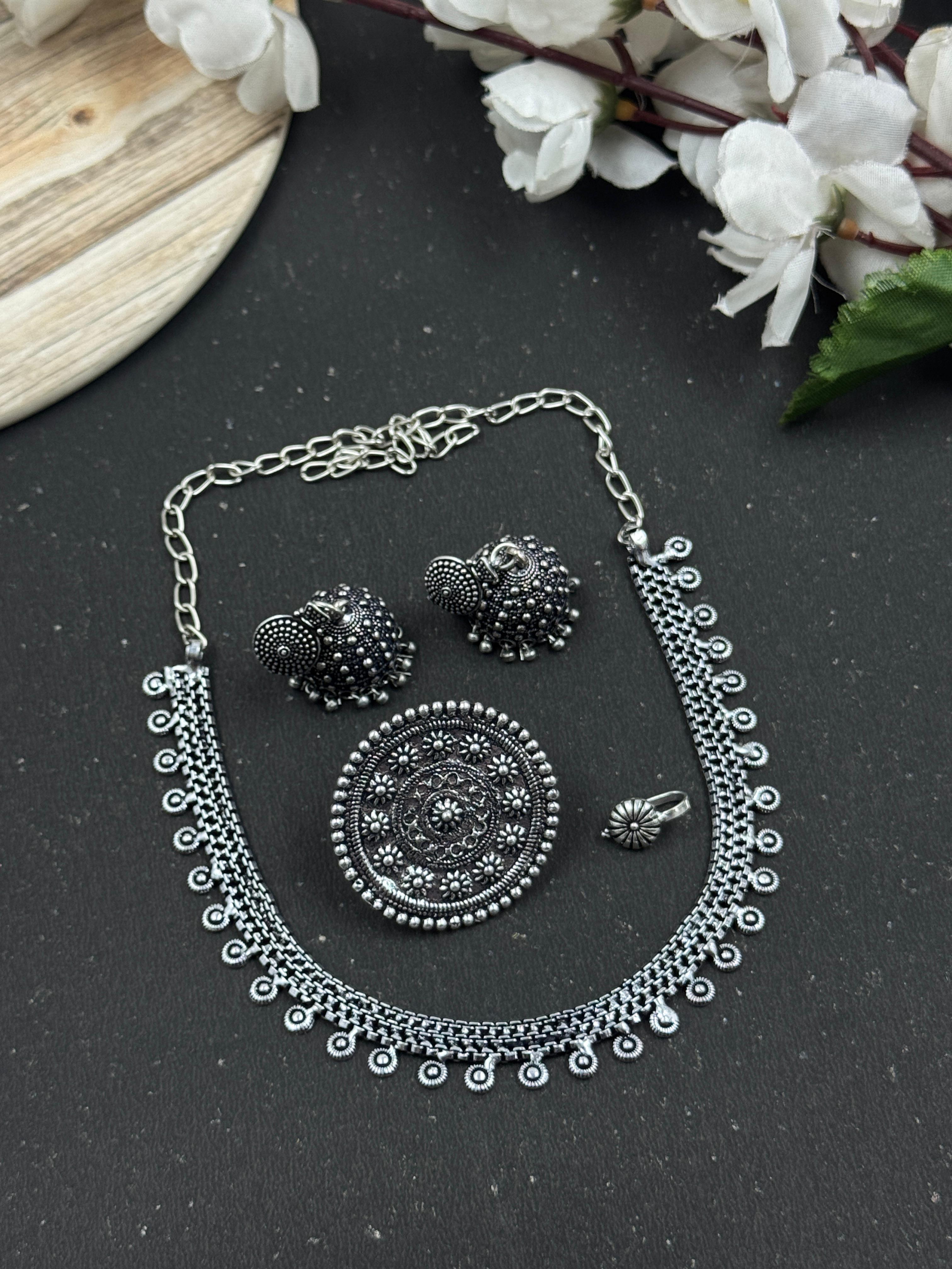RADHIKA 7 PIECE CHAIN PENDANT JEWELLERY SET COMBO