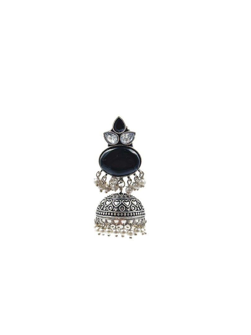 Anya Jhumka Stone Earrings