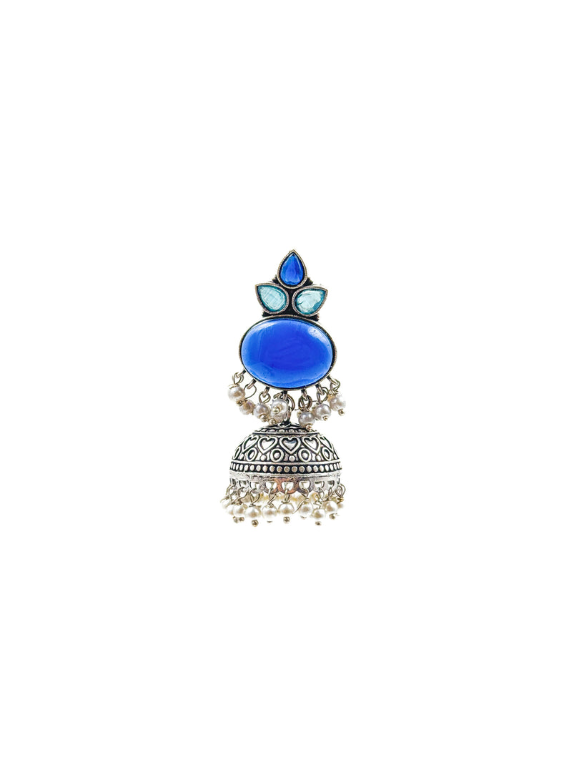 Anya Jhumka Stone Earrings