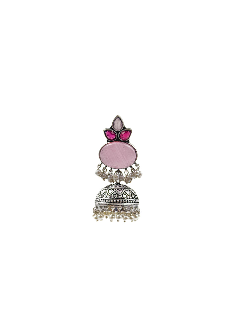 Anya Jhumka Stone Earrings