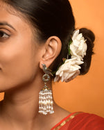 Load image into Gallery viewer, ROBIN OXIDISED JHUMKA EARRINGS