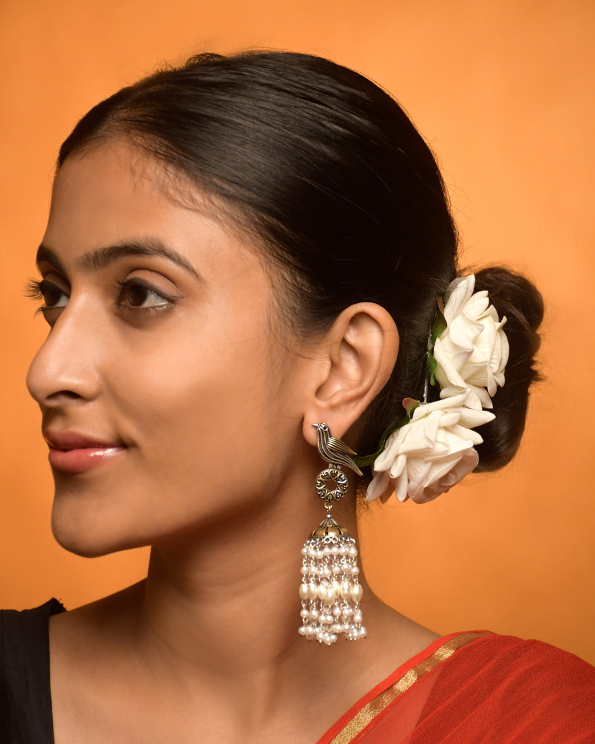 ROBIN OXIDISED JHUMKA EARRINGS