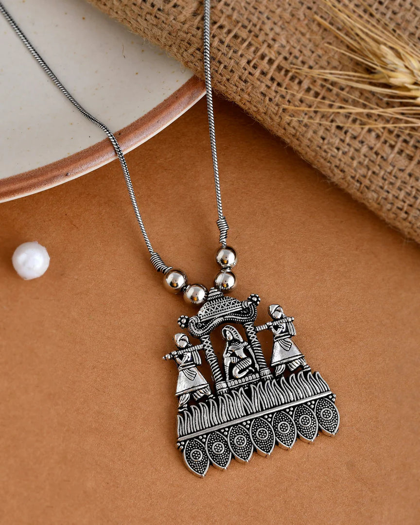 SIMRAN 7 PIECE CHAIN PENDANT JEWELLERY SET COMBO