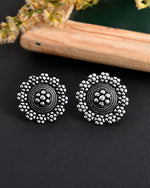 Load image into Gallery viewer, MOHINI DESIGNER SILVER OXIDISED CHOKER NECKLACE JEWELLERY SET COMBO