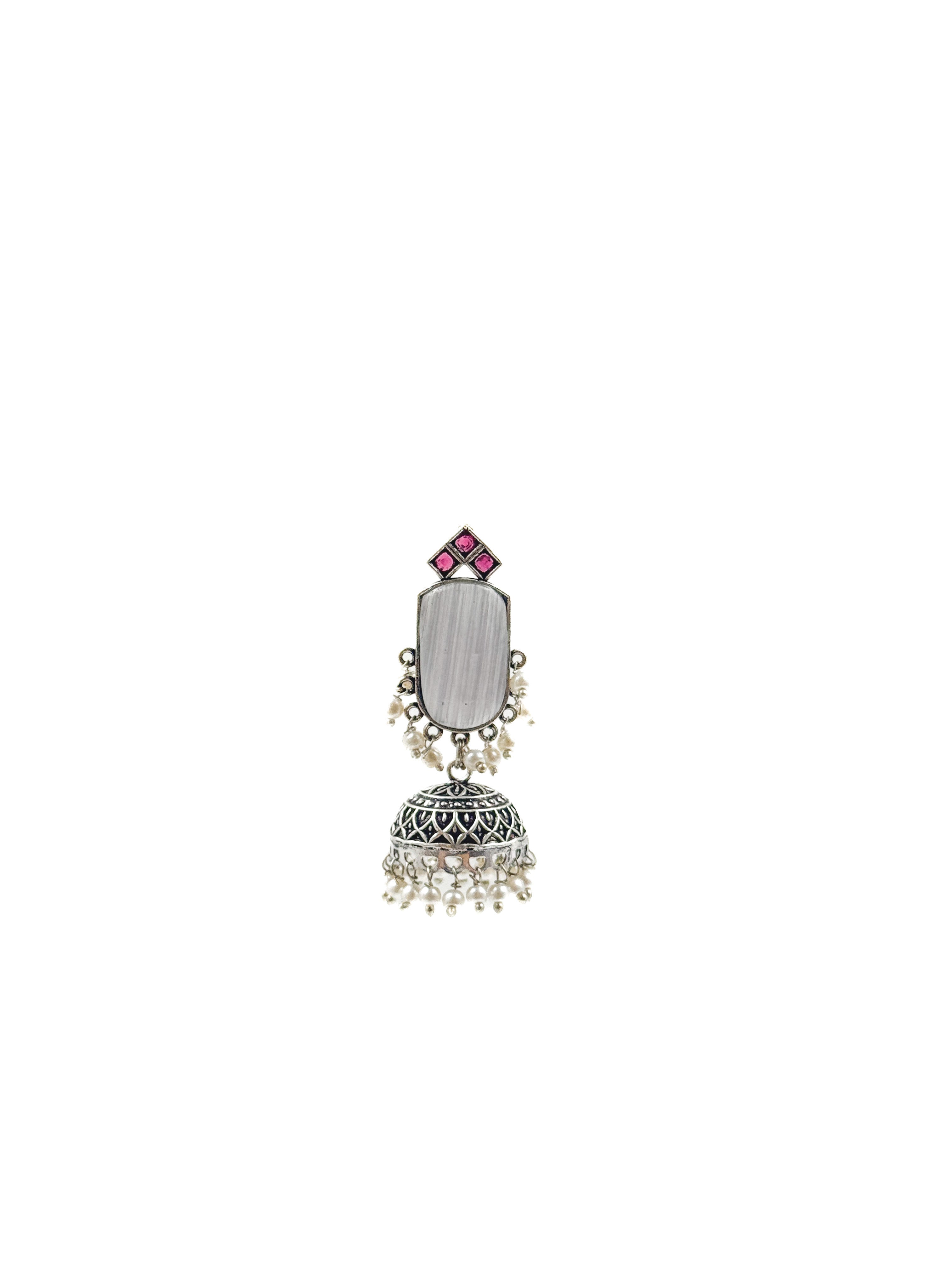 MIHIKA STONE JHUMKA EARRINGS